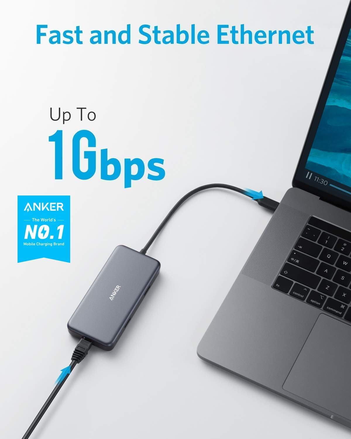 Communicates the high-speed performance capability of the Ethernet adapter, emphasizing fast and stable connectivity up to 1Gbps to reassure shoppers of reliable network performance. Highlights the…