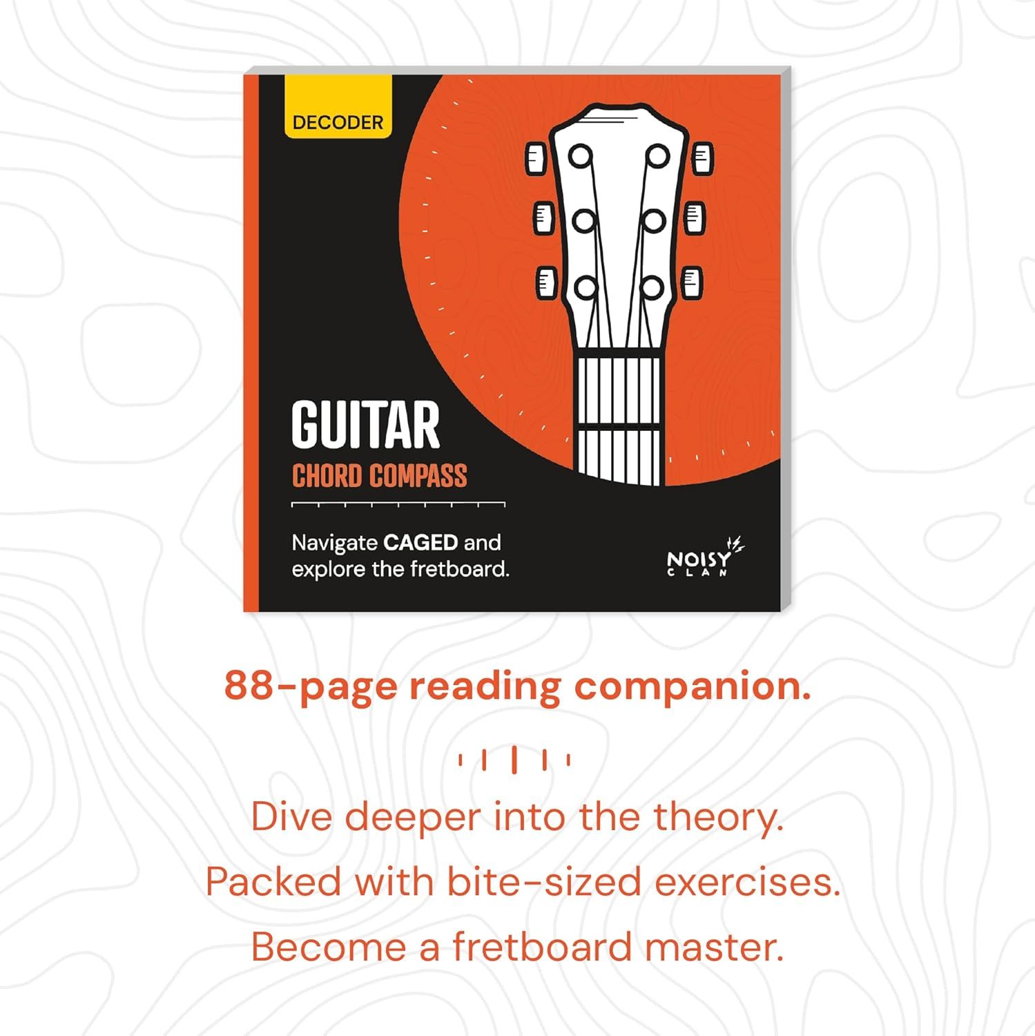 Shows what is included with the product purchase, specifically the companion book with theory, exercises, and learning content.