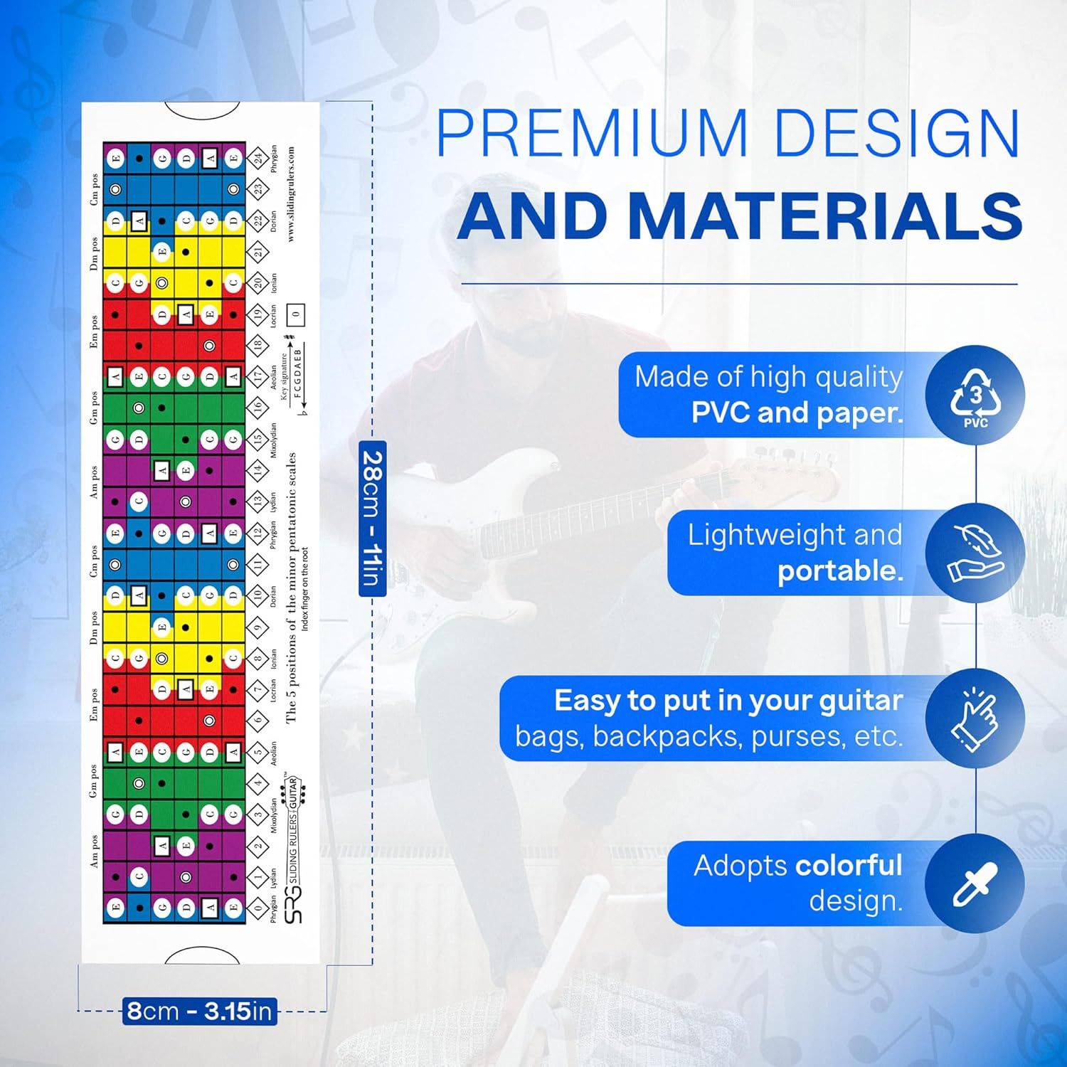 Highlights multiple distinct product benefits in a segmented layout, showing quality materials, portability, ease of storage, and attractive design to reassure shoppers of overall value.