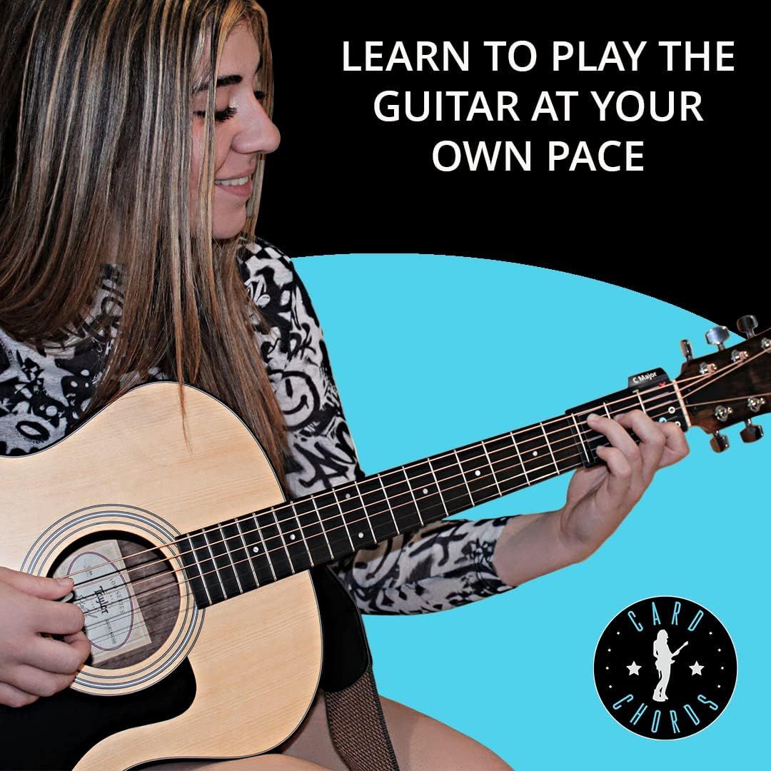 Communicates that the product allows users to learn guitar at their own pace, providing flexibility and reducing pressure for beginners.