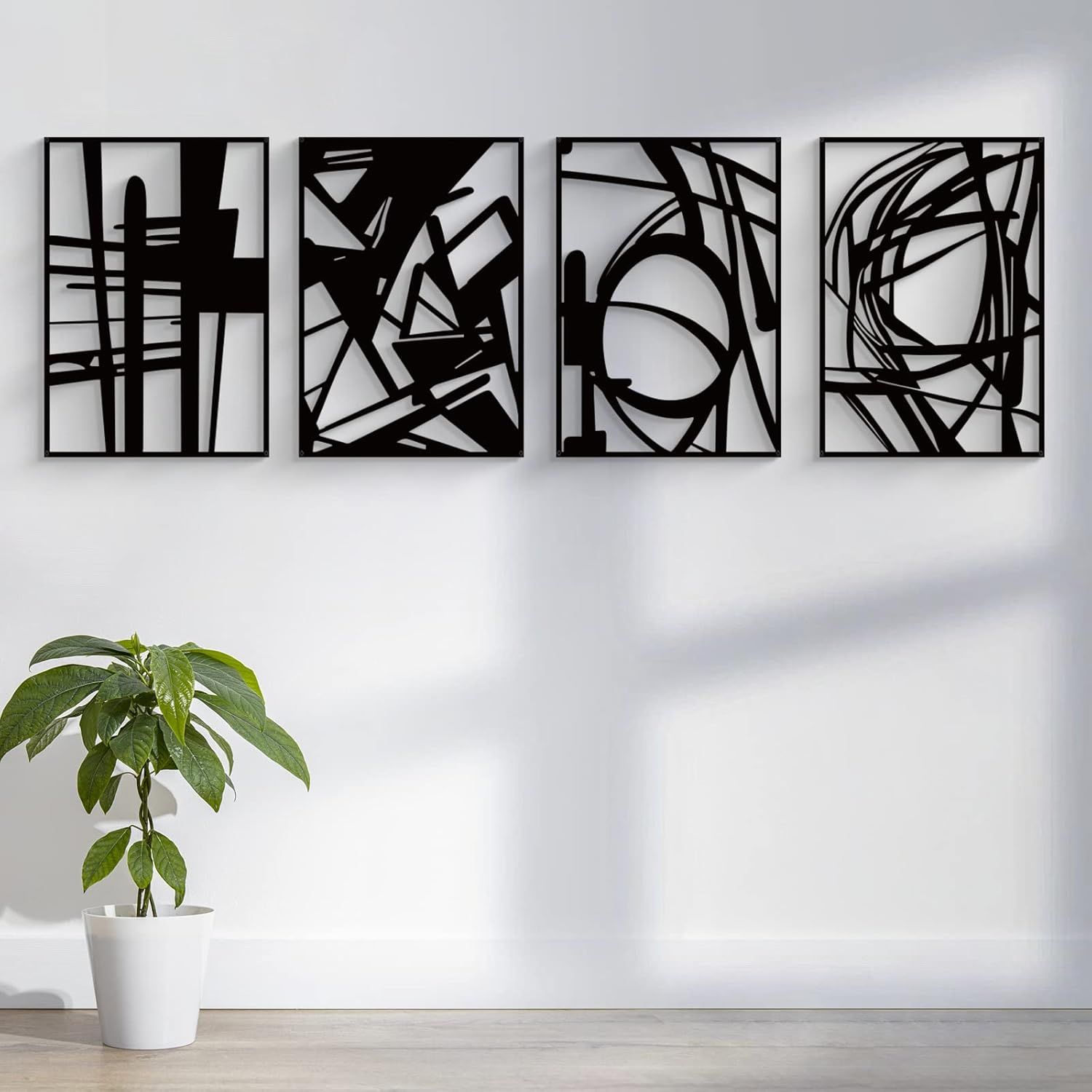 Shows the product in a real-world home setting to help shoppers visualize how the wall art will look in their space.