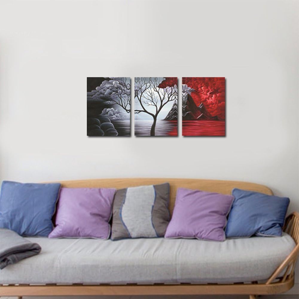 Shows the wall art displayed in a bedroom setting above a daybed to help shoppers visualize how the product fits in different room environments.
