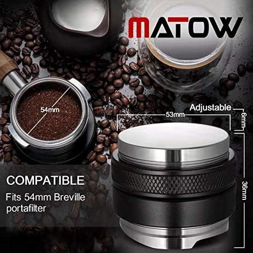 Demonstrates that the product is compatible with specific Breville espresso machines, reassuring buyers that it will fit their equipment. Shows the exact physical dimensions of the product with…