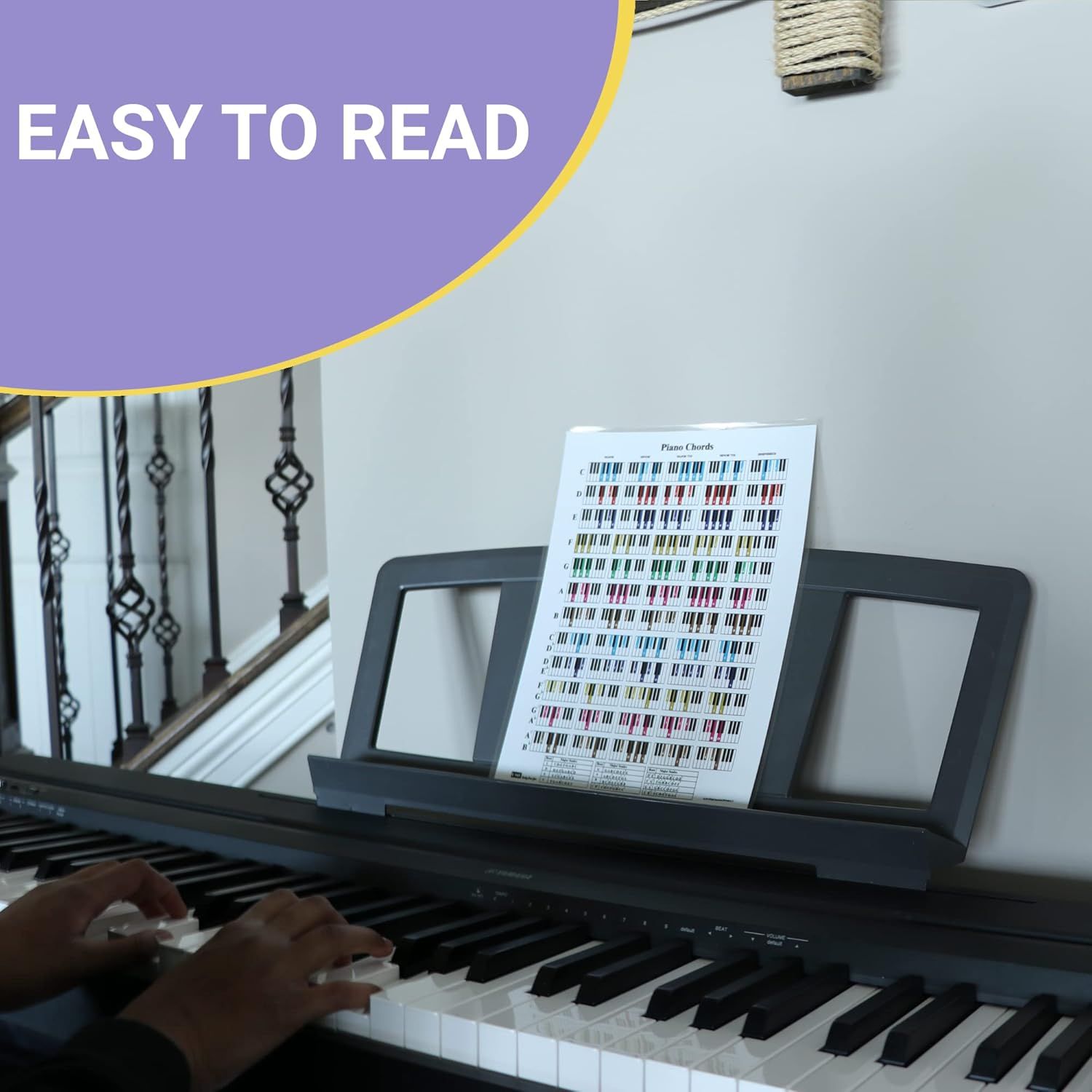 Emphasizes the chart's readability and user-friendly design, reassuring shoppers that the information is accessible and clear during practice sessions.