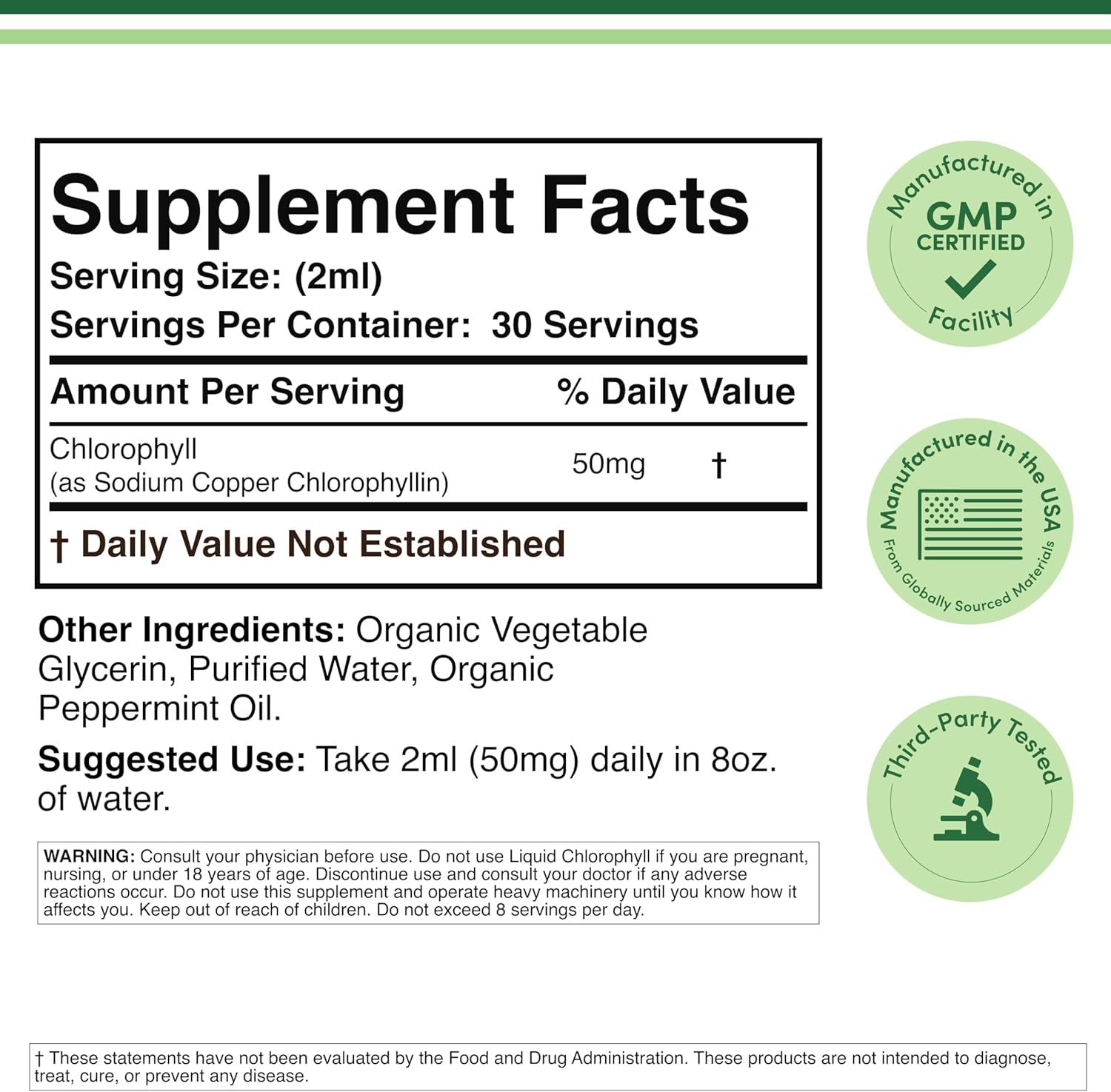 Reassures shoppers that the product is manufactured in a certified facility, tested by third parties, and made in the USA, building trust in quality and safety.