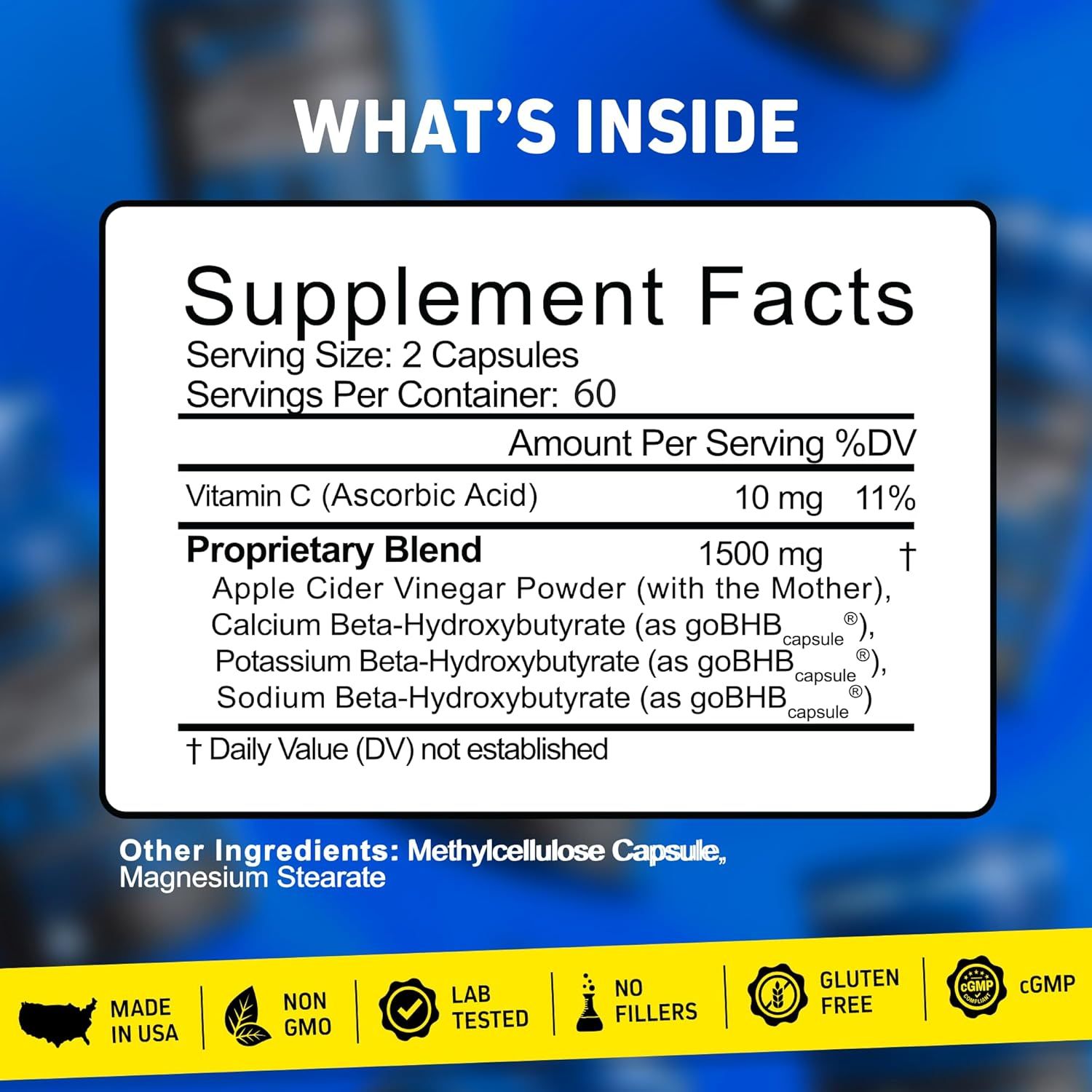 Provides transparency by showing the complete supplement facts panel, ingredient breakdown, and dosage information to help shoppers understand what's inside the product.