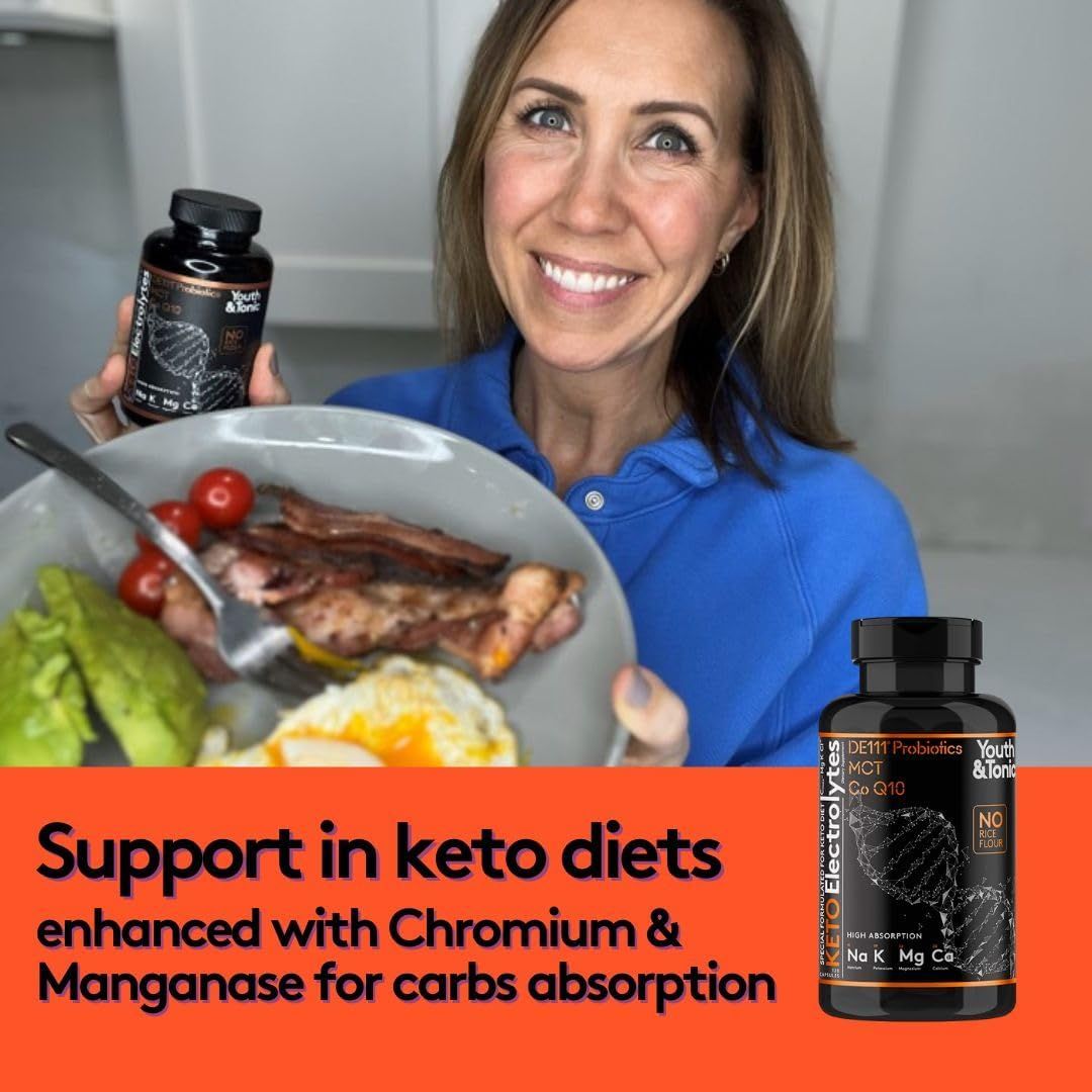 Positions the product as essential support for keto diets by highlighting enhanced carb absorption through specific minerals.