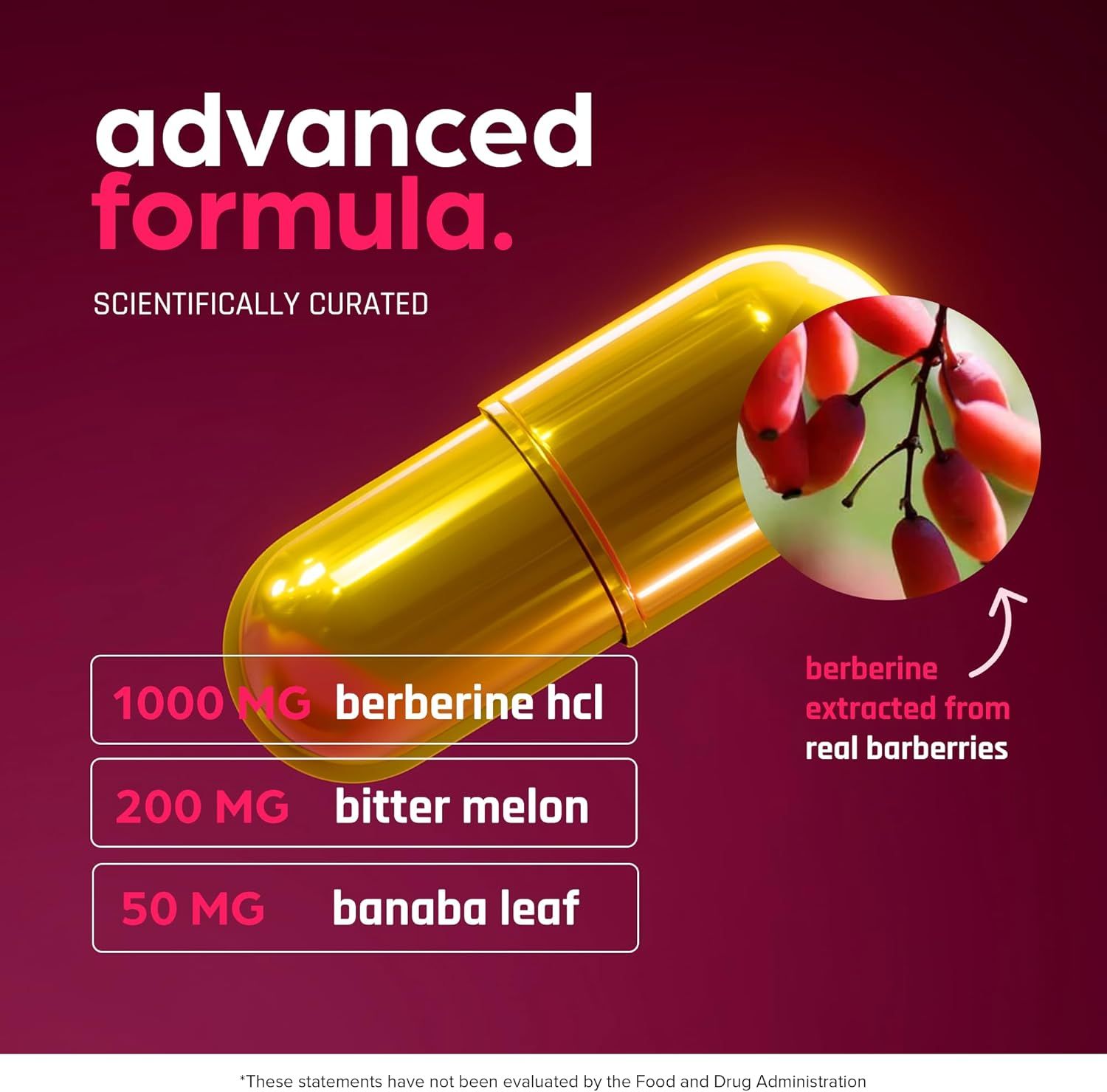 Breaks down the supplement's ingredient composition with specific dosage amounts to show shoppers exactly what the formula contains and reassure them of its scientific formulation.