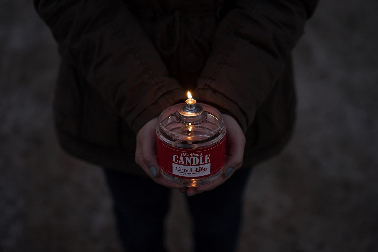 Demonstrates the product being held and used in a real-world context to convey portability and practical use during power outages or emergencies.