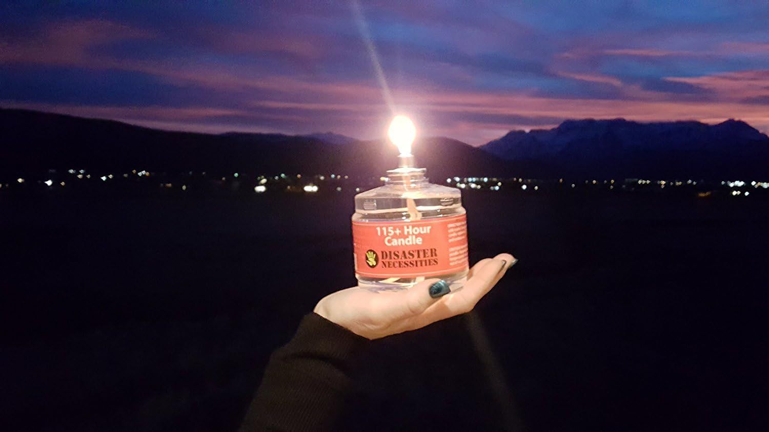 Demonstrates the product in use during an outdoor nighttime scenario to show its real-world application as an emergency light source.