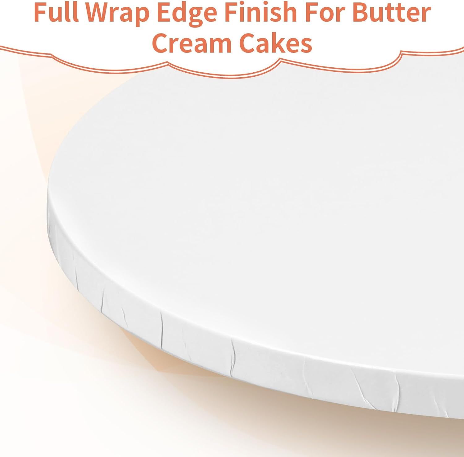 Highlights the clean, finished edge design that provides a professional appearance for buttercream cakes.