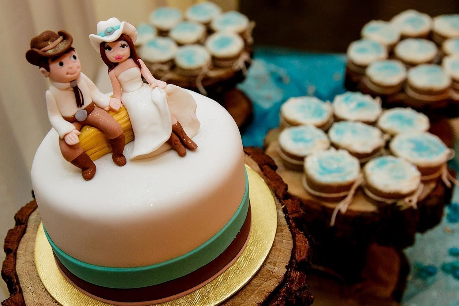 Shows the product in use at a real wedding event, demonstrating its application in a celebratory context.