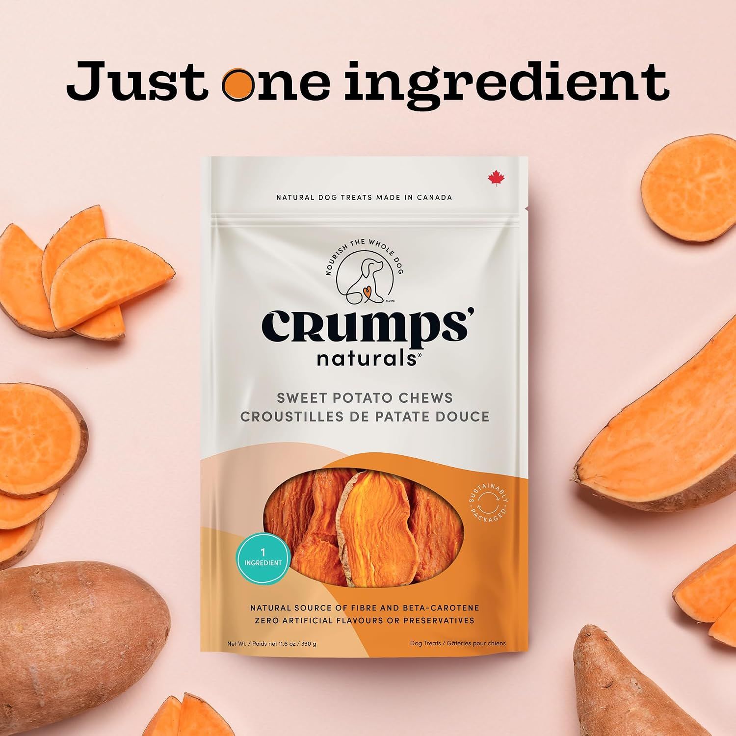 Highlights the product's simplicity and purity by emphasizing that it contains just one ingredient, reassuring shoppers about transparency and natural quality.