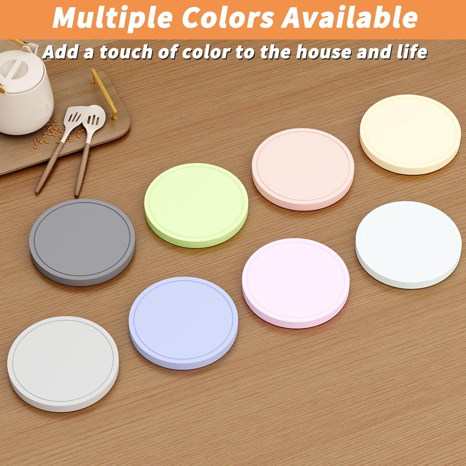 Showcases the product line with multiple color options available to help shoppers choose their preferred style and add color to their home.