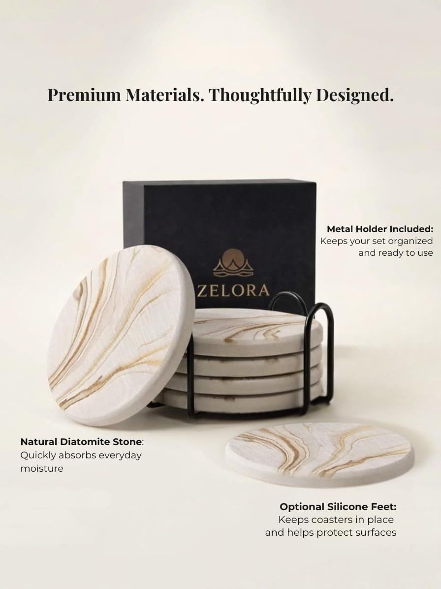 Shows everything included in the package and highlights the premium materials and thoughtful design elements to reassure shoppers of the product's quality and completeness.
