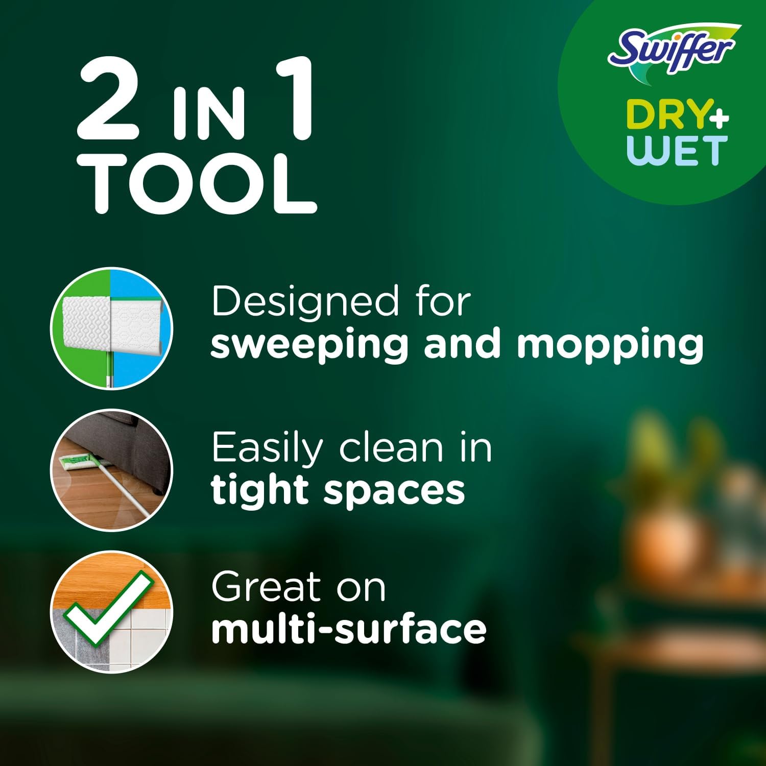 Amazon.com: Swiffer Sweeper 2-in-1 Dry + Wet Floor Mopping and Sweeping Kit: Infographics