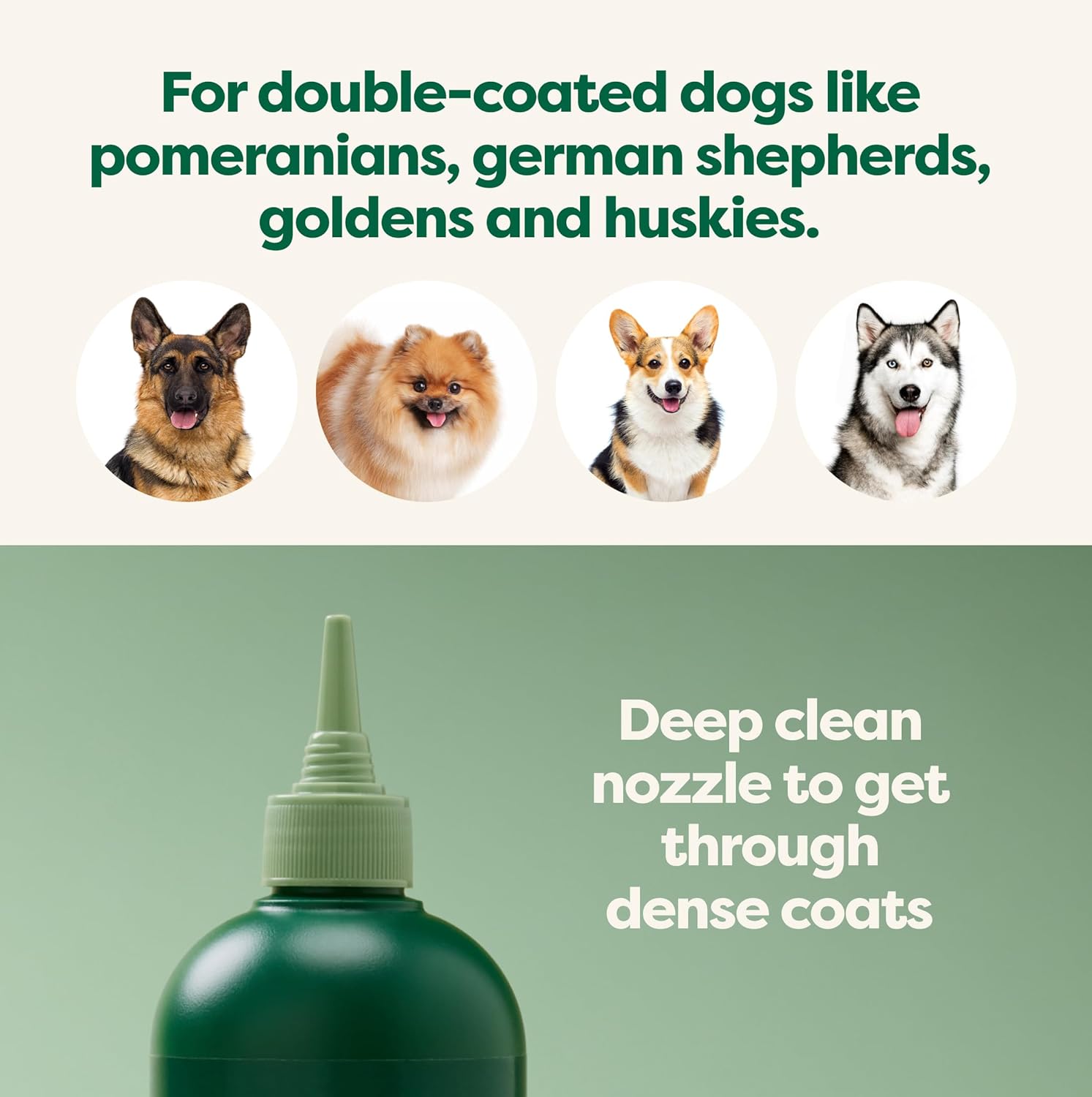 Earth Rated Coat-Specific 3-in-1 Double-Coated Dog & Puppy Shampoo: Infographics