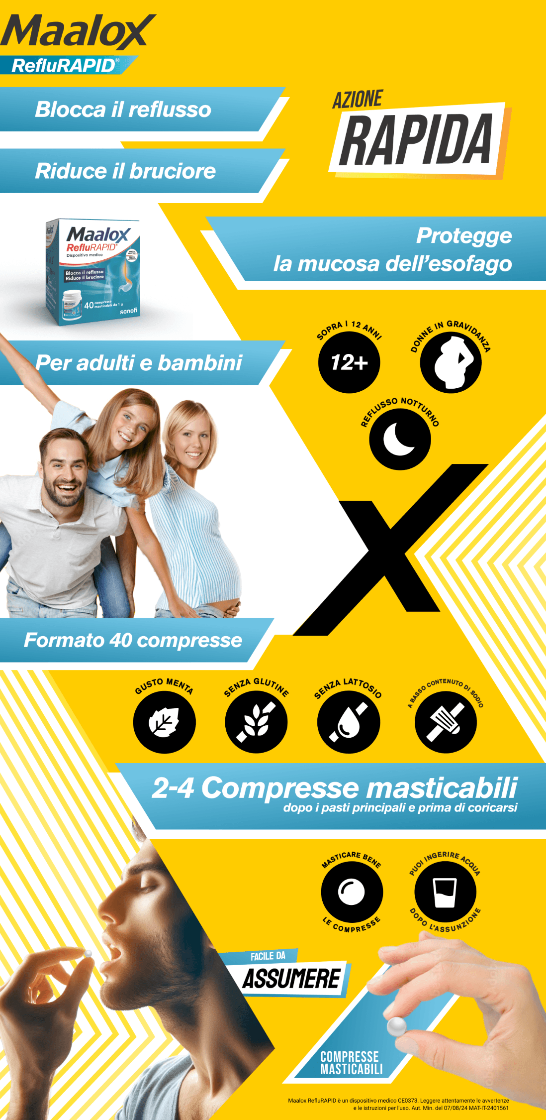 Maalox Reflurapid blocca il Reflusso e riduce il Bruciore: A+ Premium