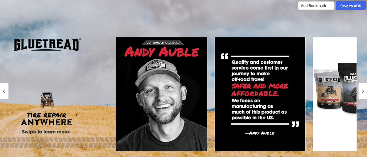 Amazon.com: GlueTread Full-Size 4x4 Sidewall Tire Repair Kit: Brand Stories