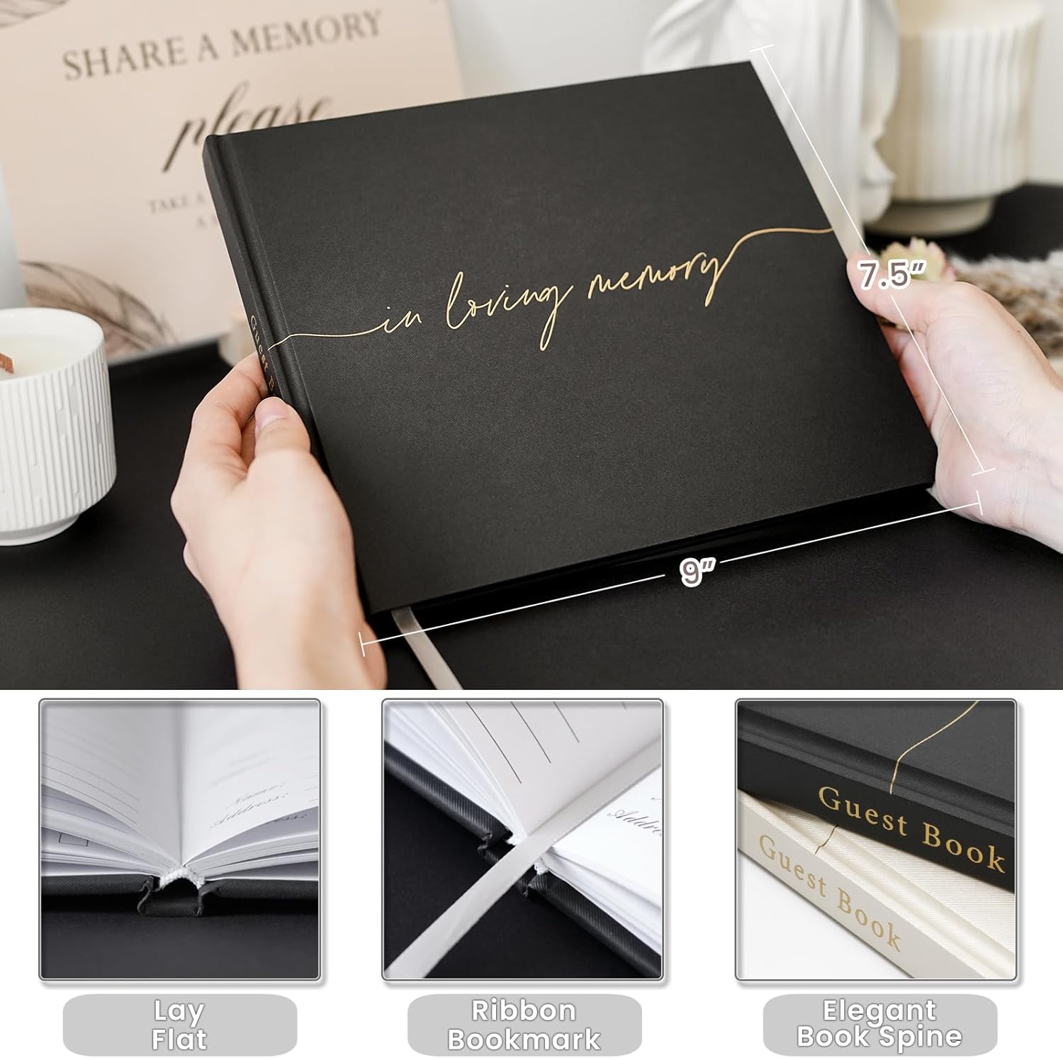Amazon.com: Twill Funeral Guest Book: Infographics
