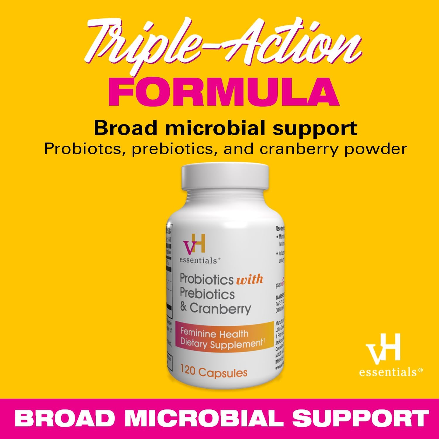 Amazon.com: vH essentials Probiotics with Prebiotics and Cranberry Feminine Health…: Infographics