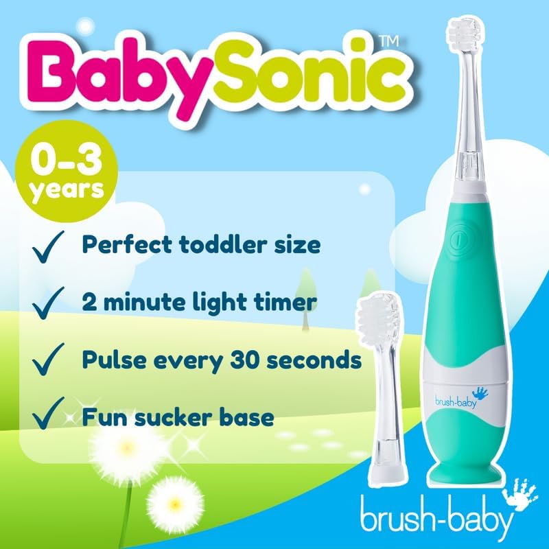 Amazon.com : brush-baby BabySonic Infant and Toddler Electric Toothbrush for Ages 0-3…: Infographics