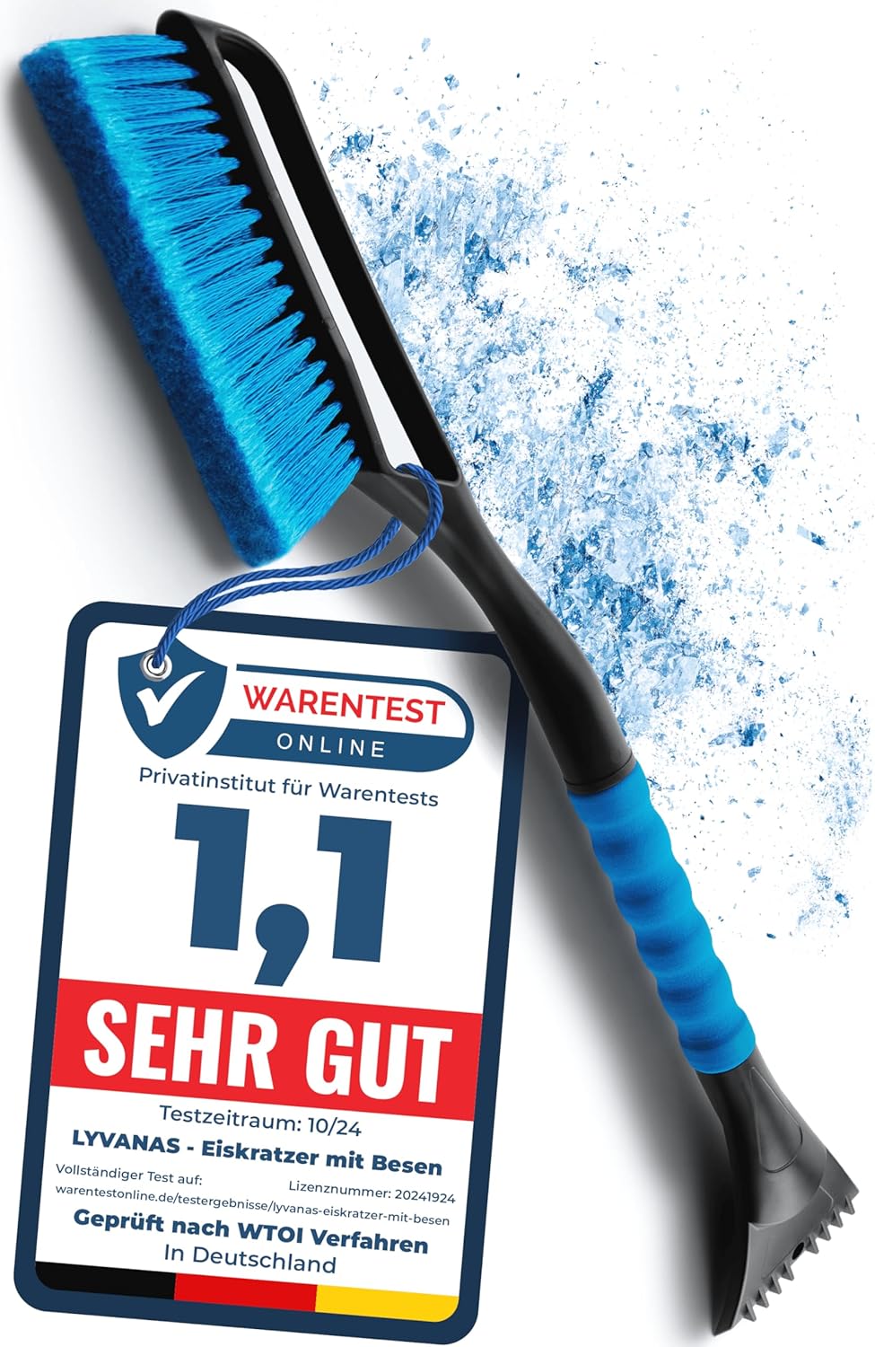 Lyvanas Eiskratzer Auto mit Besen TESTSIEGER 2024*: Infographics
