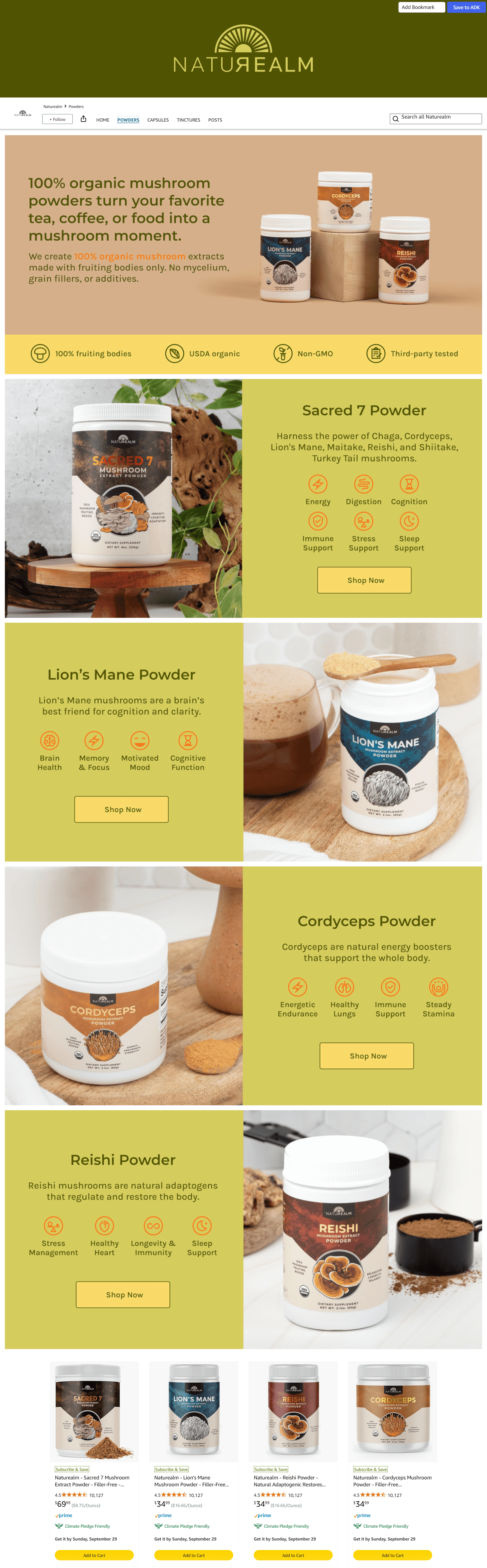 Storefront for Amazon.com: Naturealm: Powders