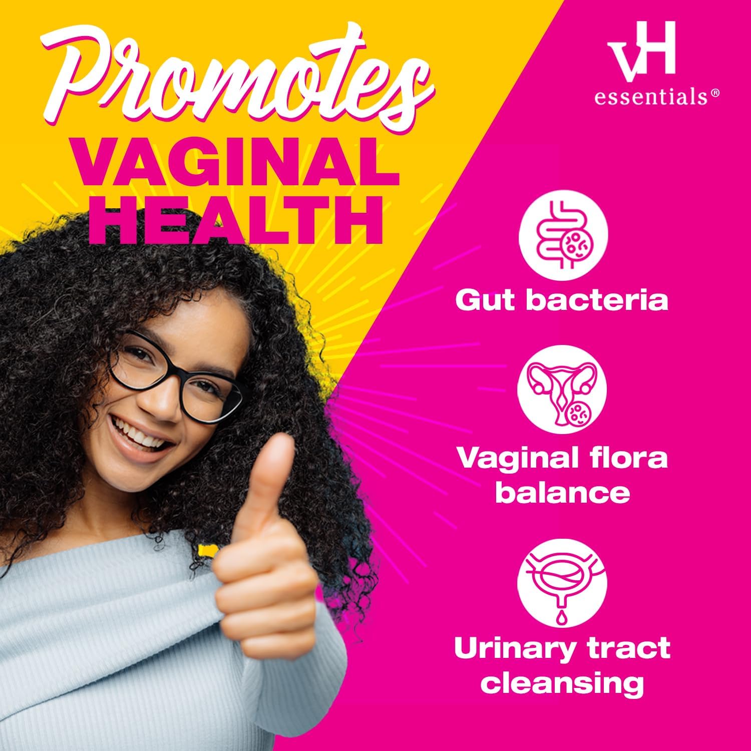 Amazon.com: vH essentials Probiotics with Prebiotics and Cranberry Feminine Health…: Infographics