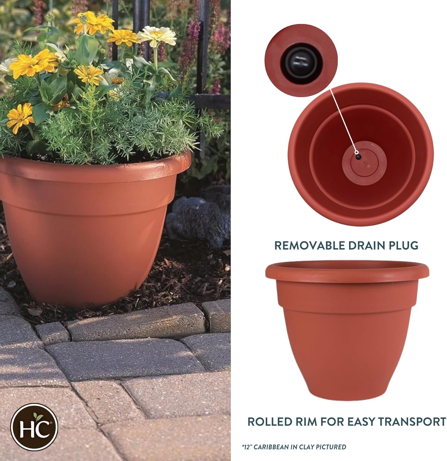 Amazon.com: The HC Companies 12 Inch Caribbean Planter: Infographics