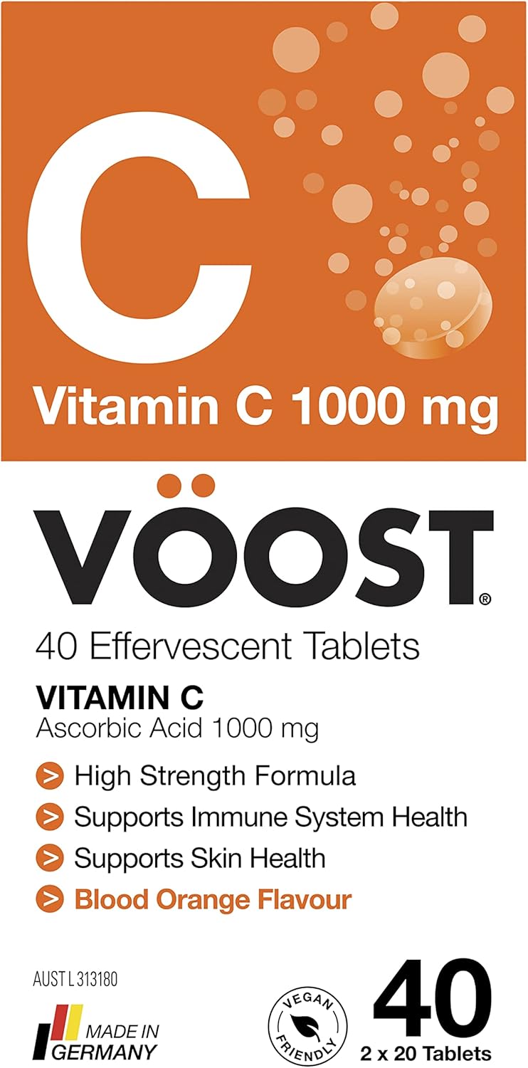 Voost Vitamin C Blood Orange Effervescent Tablets 40 Pack: Infographics