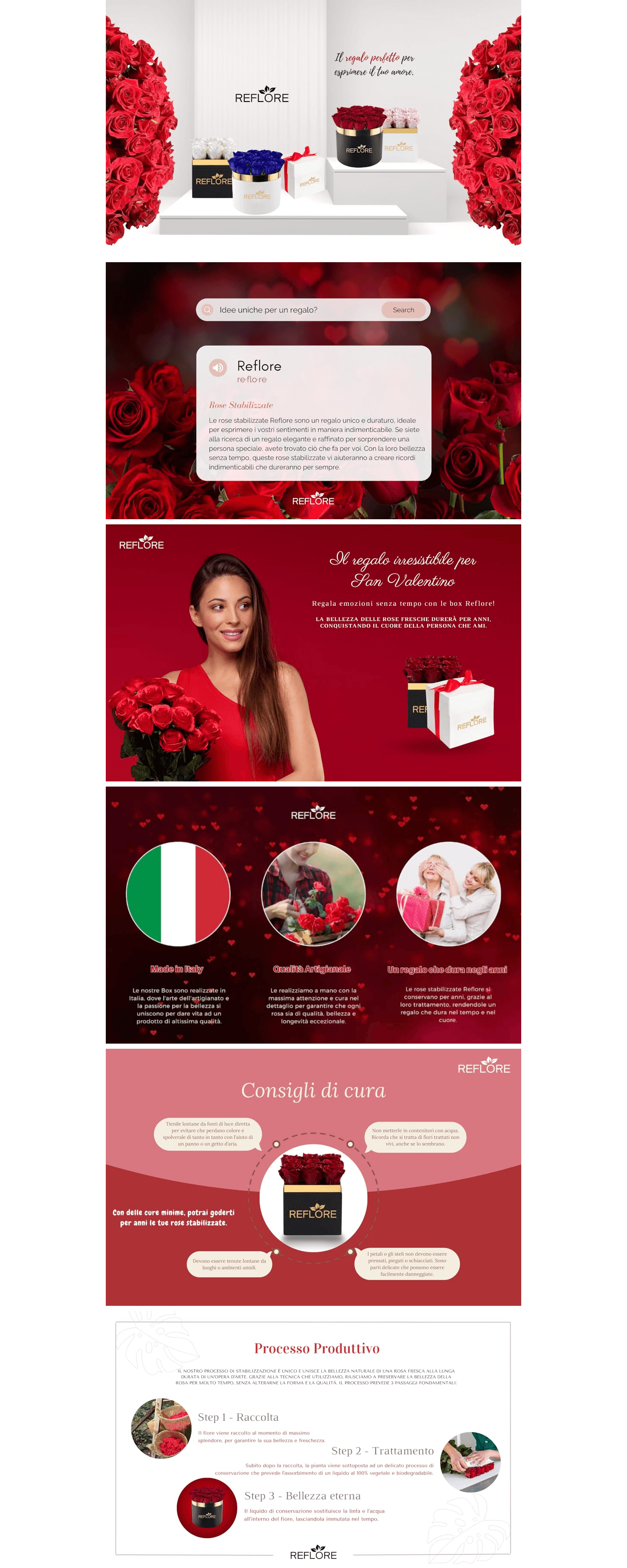 REFLORE 12 Rose Stabilizzate Vere Made in Italy: A+ Premium
