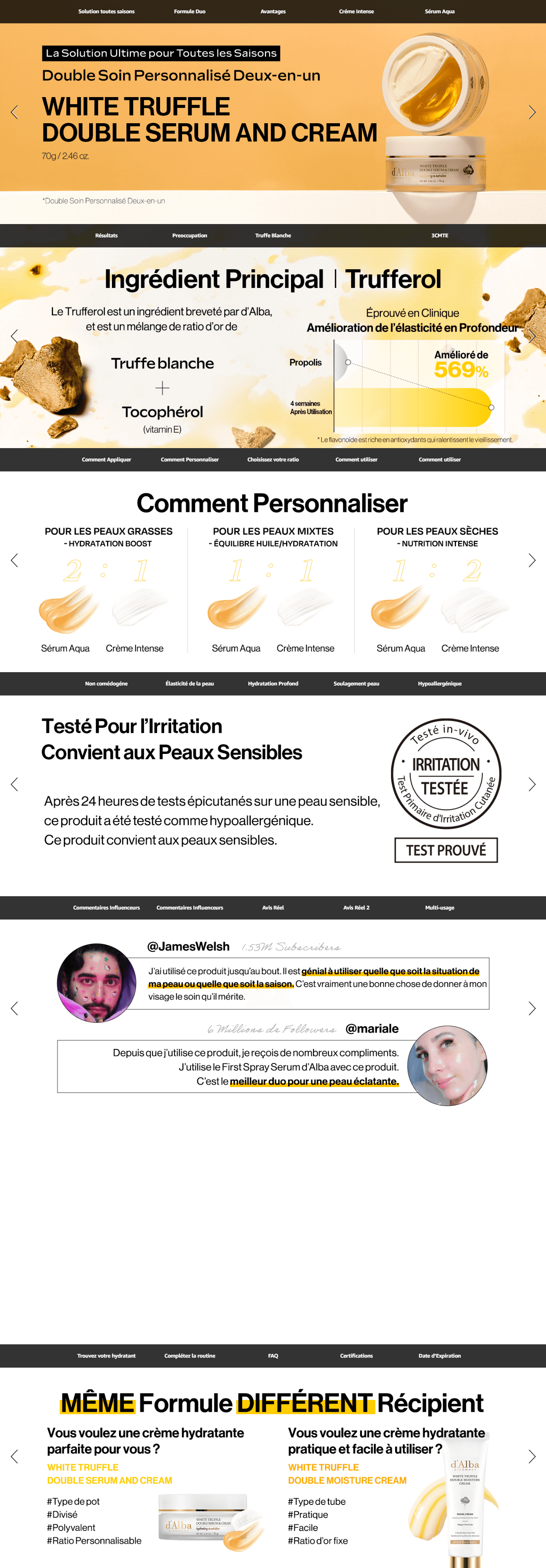 d'Alba Double Sérum et Crème à la Truffe Blanche Italienne: A+ Premium