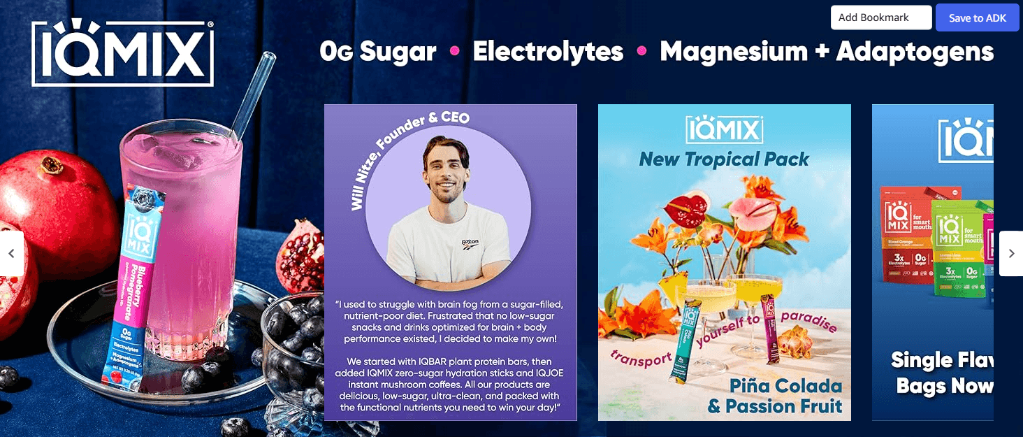 Amazon.com: IQMIX Sugar Free Electrolytes Powder Packets: Brand Stories