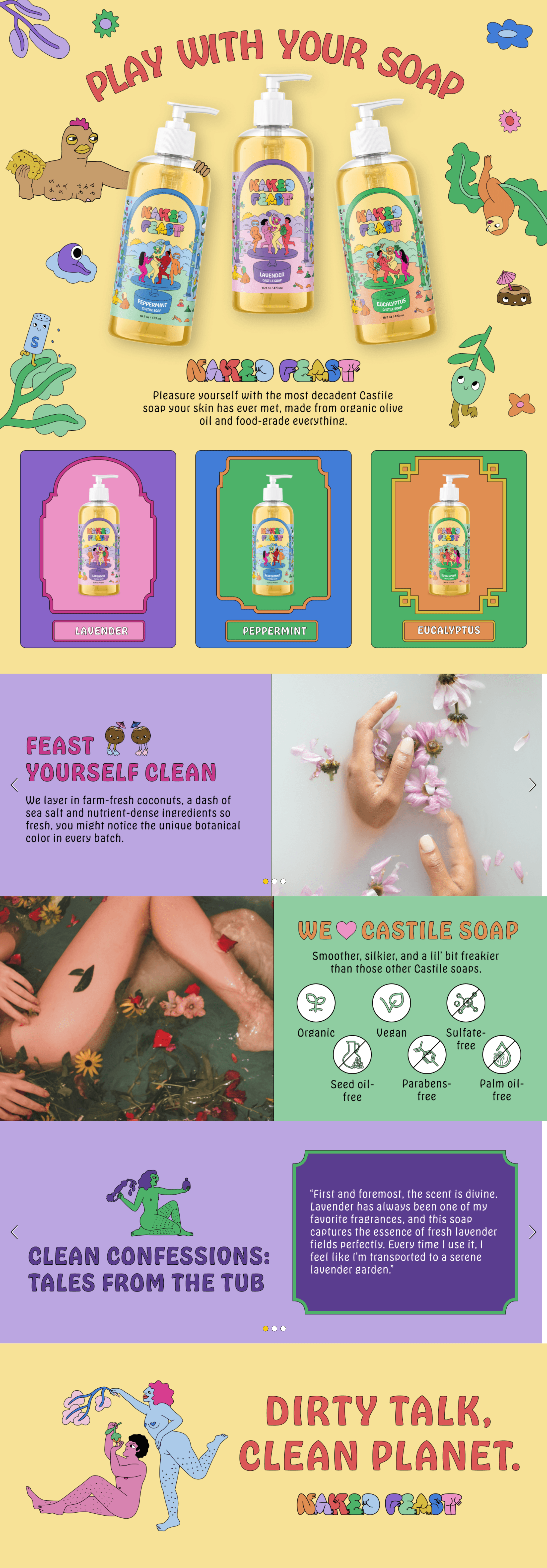 Amazon.com : Naked Feast Peppermint Soap: A+ Premium