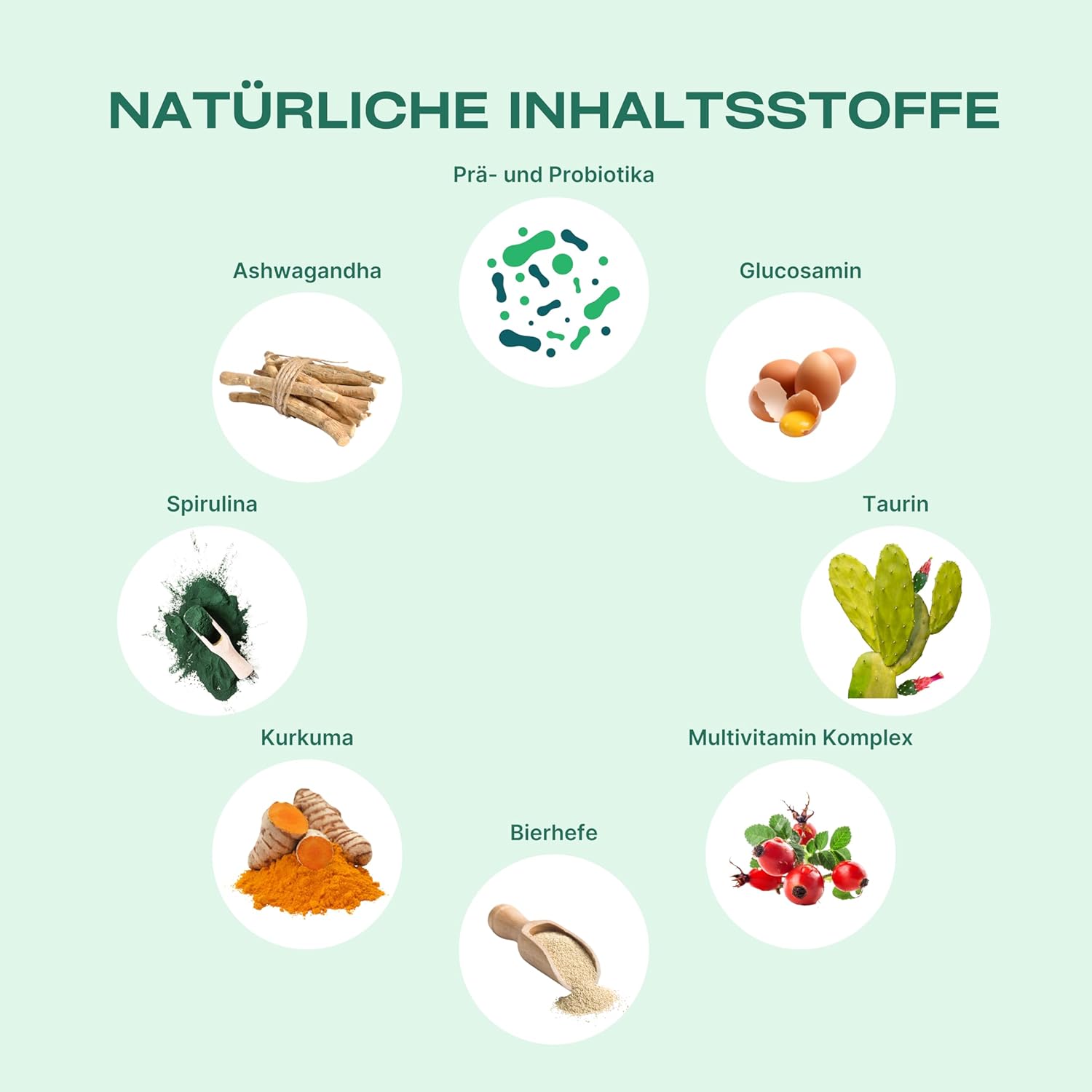 DOG1 8-in-1 Nahrungsergänzungsmittel Hund (1x) mit Vitamin B Komplex und Glucosamin: Infographics