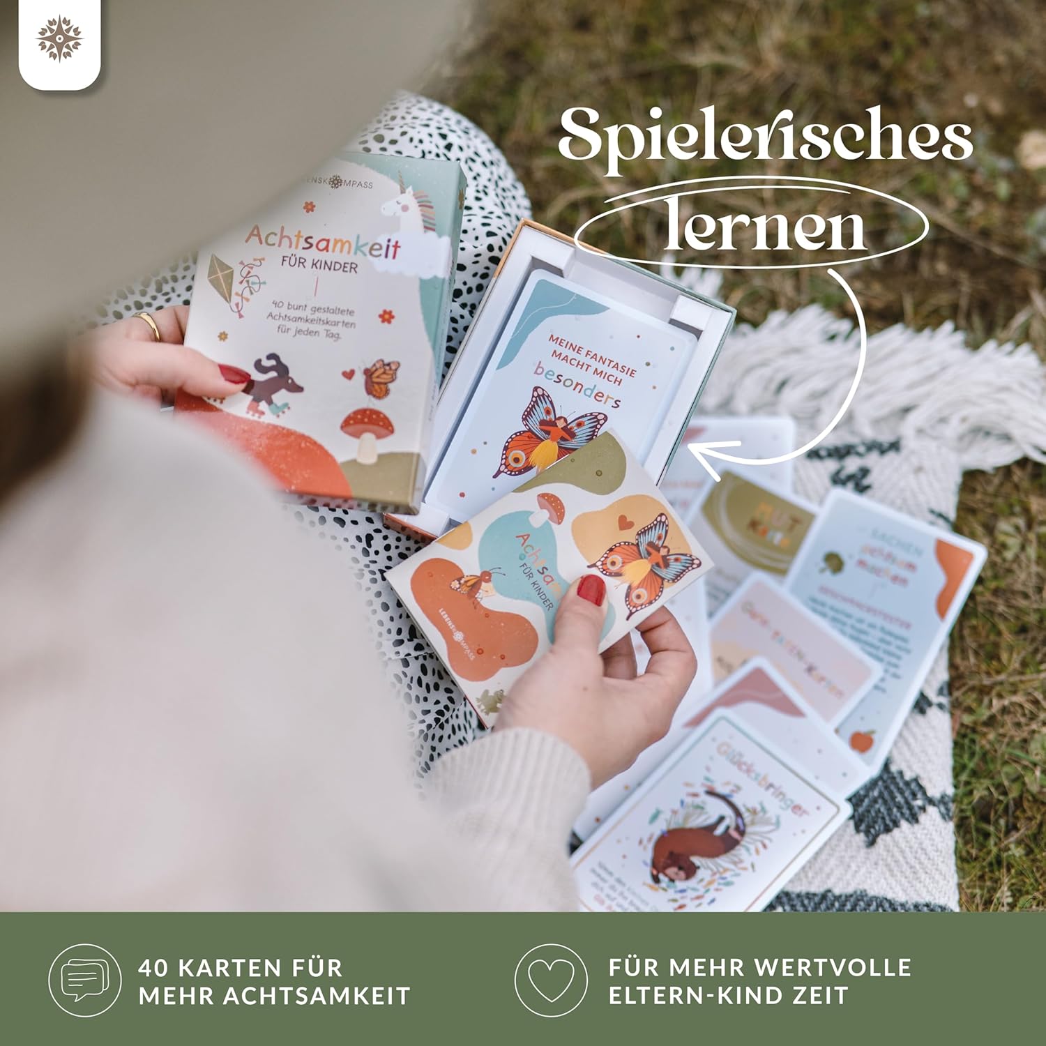 Lebenskompass Achtsamkeitskarten für Kinder Affirmationskarten Kinder für positives Denken: Infographics