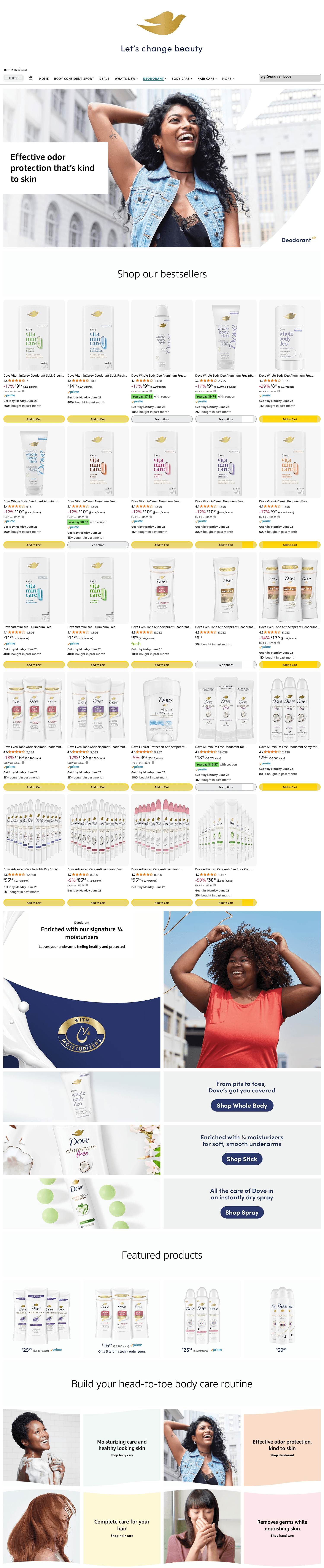 Storefront for Amazon.com: Dove: Deodorant