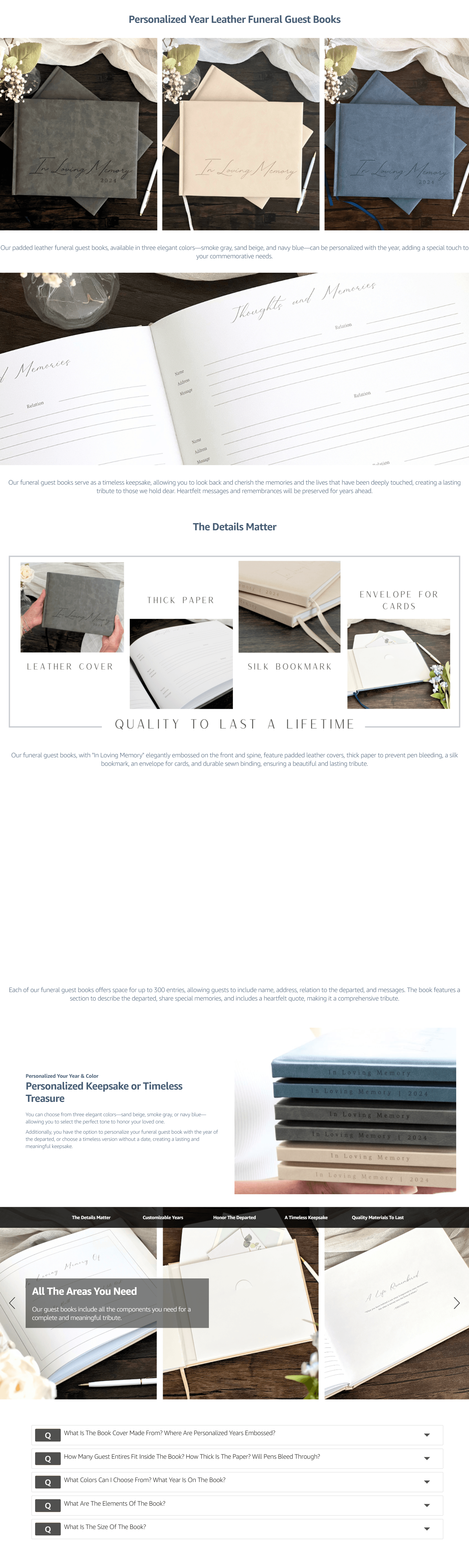 Amazon.com: Funeral Guest Book for 2024 Celebration Of Life Memorial Service: A+ Premium