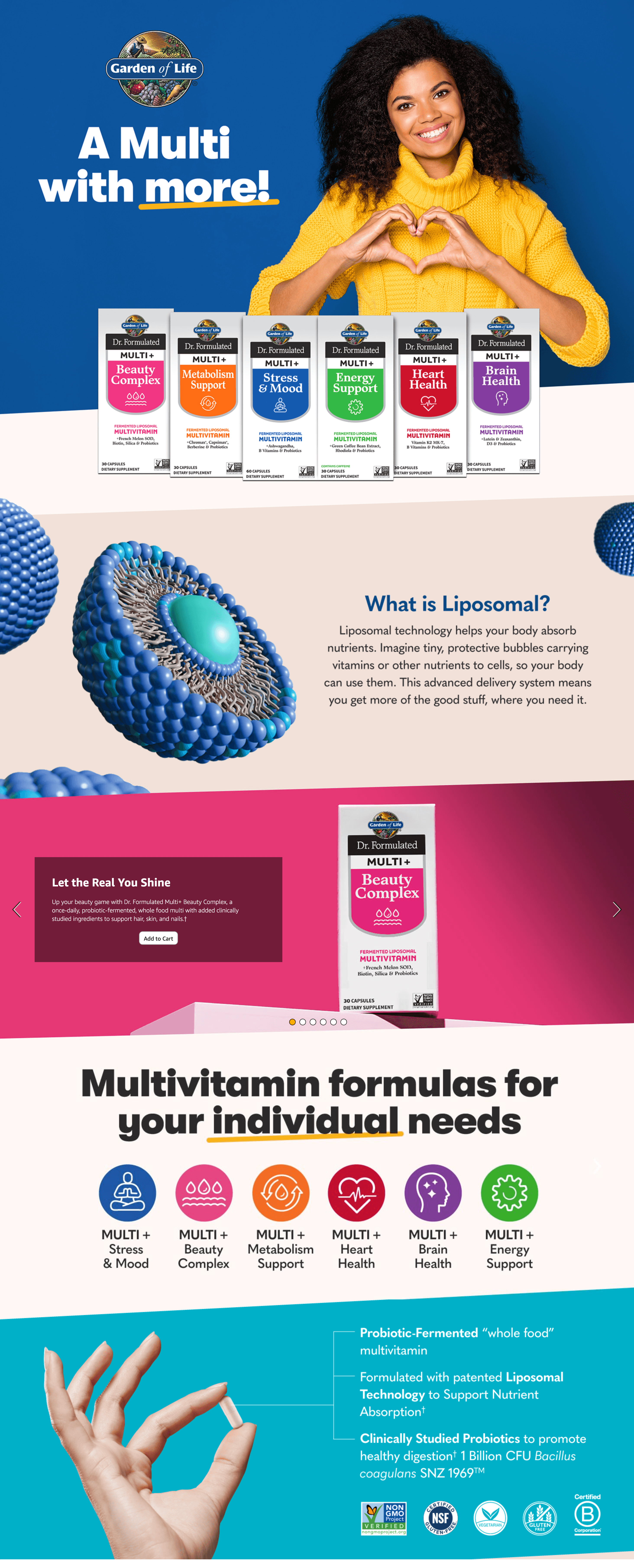 A+ Premium for Amazon.com: Garden of Life Dr. Formulated Multi+ Brain Health Capsules : Health &…