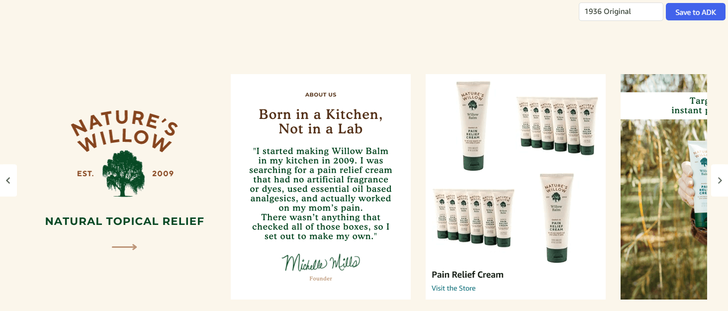Amazon.com: Nature's Willow Fast-Acting Willow Balm Natural Pain Relief Cream for Help…: Brand Stories