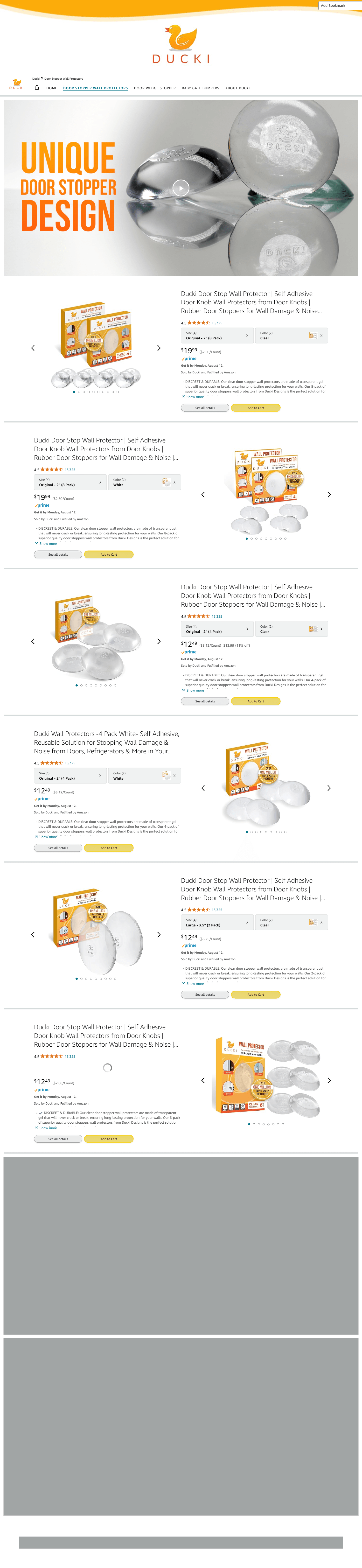 Amazon.com: Ducki: Door Stopper Wall Protectors: Storefront