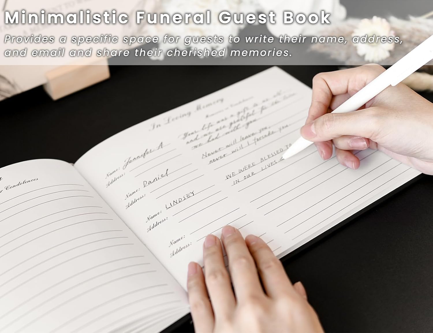 Amazon.com: Twill Funeral Guest Book: Infographics