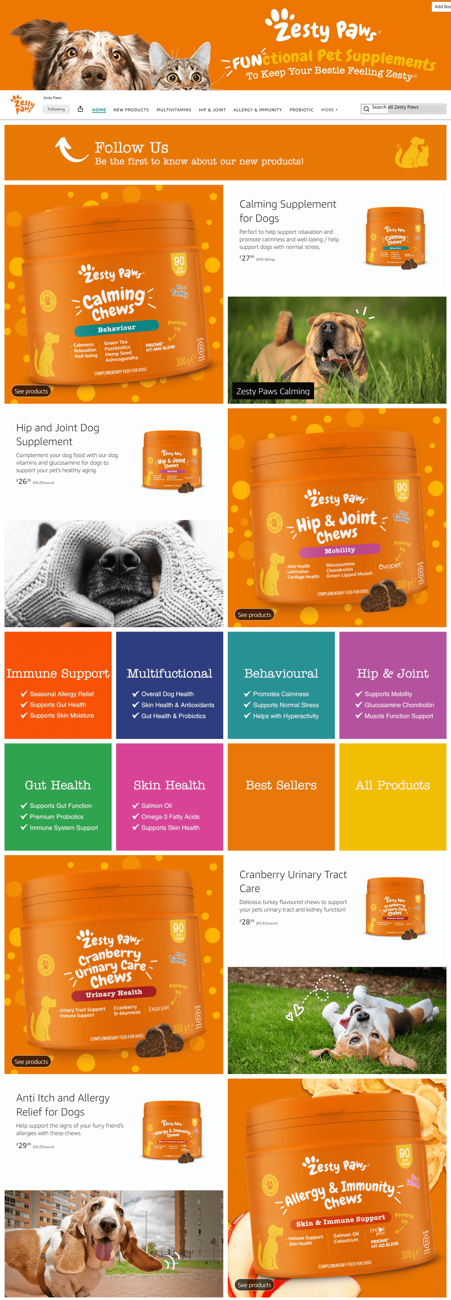 Storefront for Amazon.co.uk: Zesty Paws