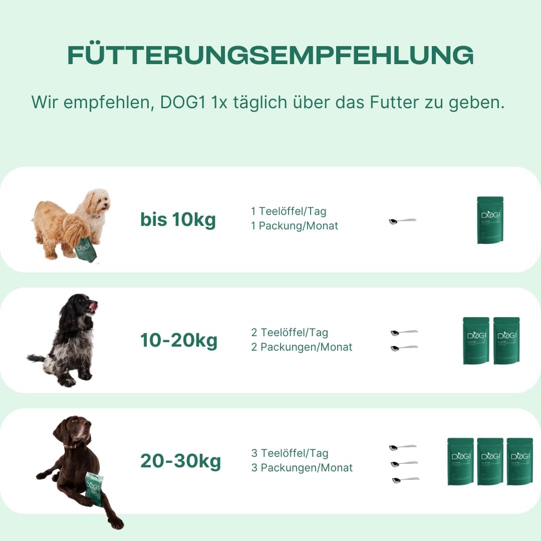 DOG1 8-in-1 Nahrungsergänzungsmittel Hund (1x) mit Vitamin B Komplex und Glucosamin: Infographics
