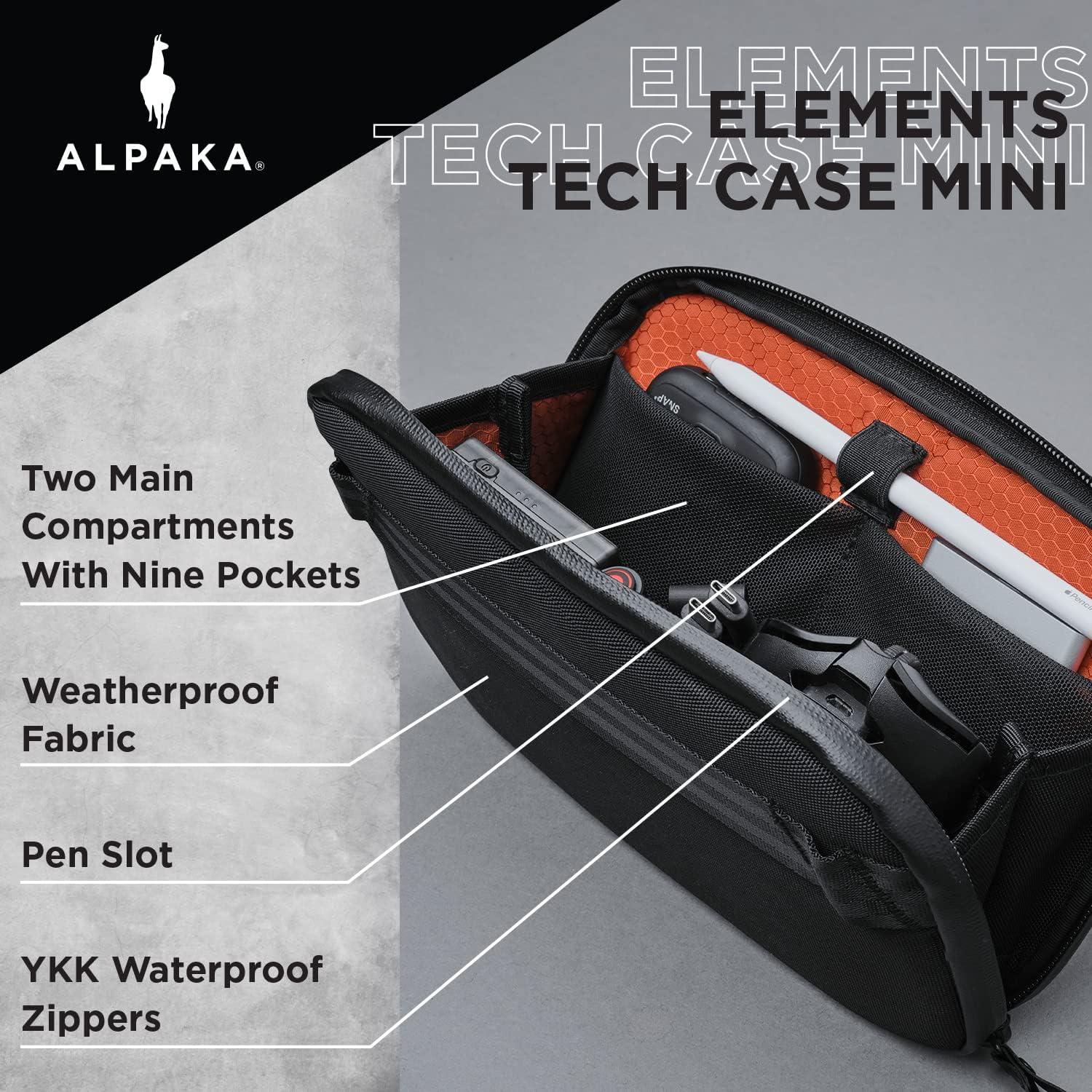 Amazon.com: ALPAKA Tech Case Mini Small Travel Organizer Pouch for Electronics: Infographics
