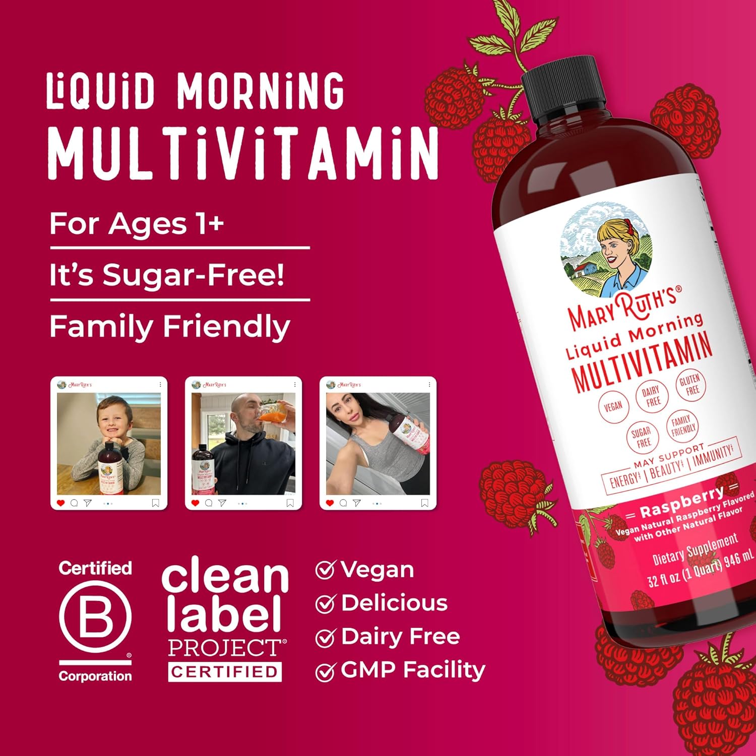 Amazon.com: MaryRuth Organics Multivitamin Multimineral for Women Men & Kids: Infographics