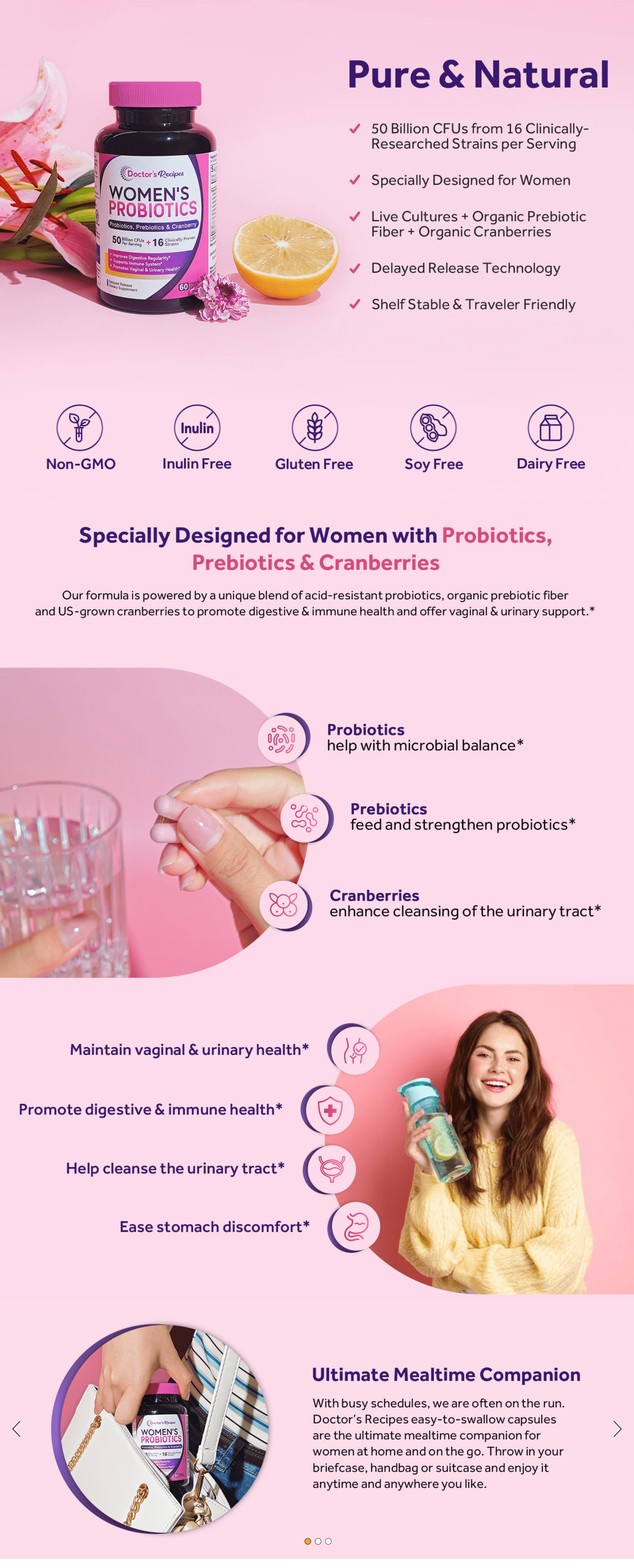 Amazon.com: Doctor's Recipes Women’s Probiotic: A+ Premium