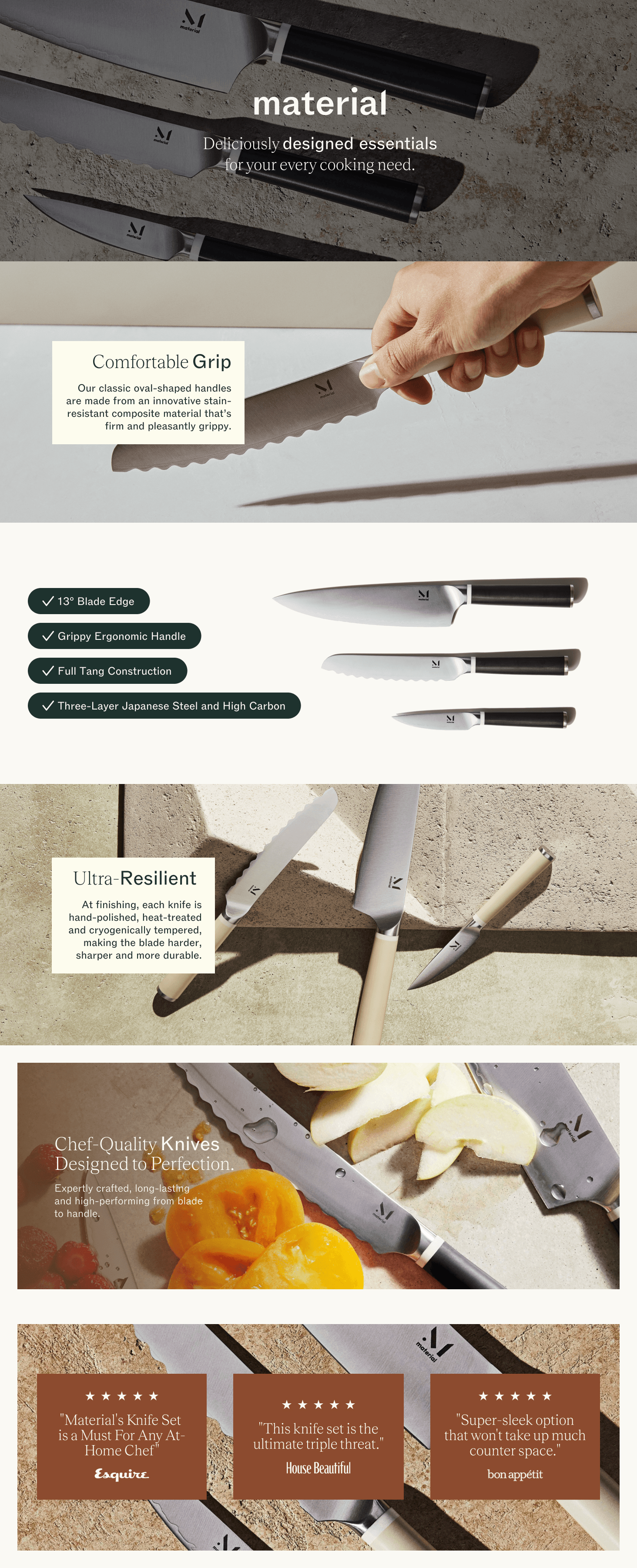 Amazon.com: Material Knife Trio: A+ Premium