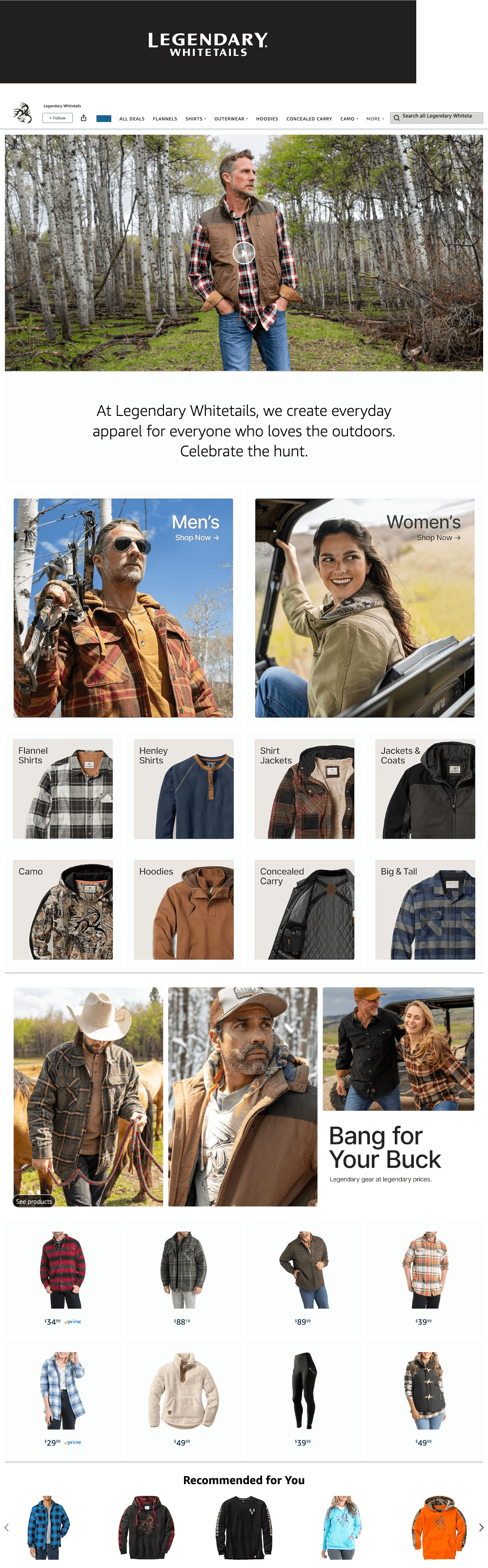 Amazon.com: Legendary Whitetails: Storefront